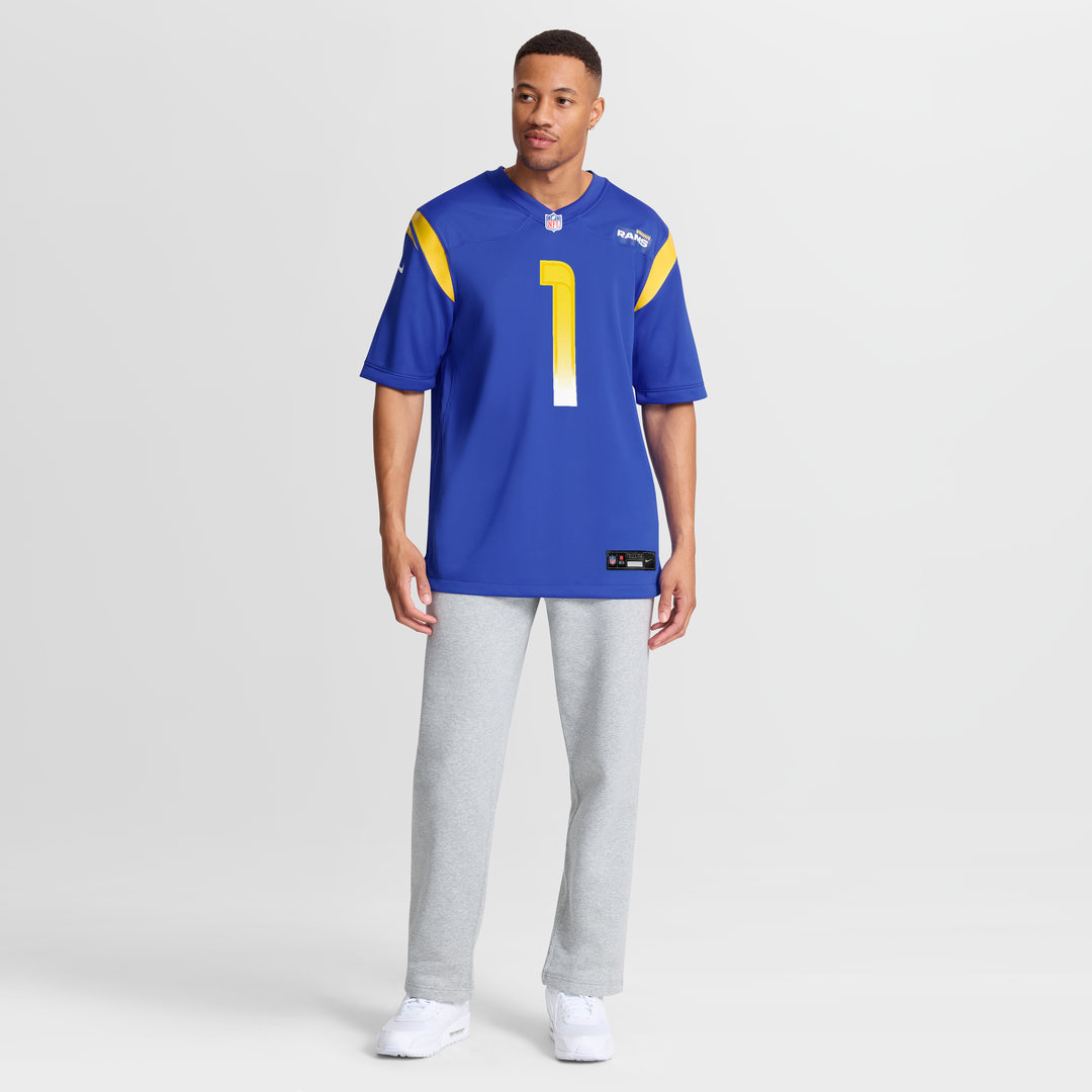 Los Angeles Rams Number 1 Groom Nike Game Jersey - Royal