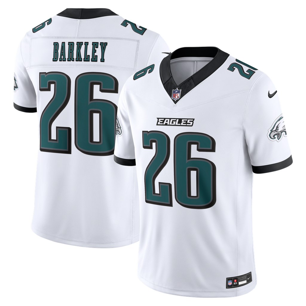 Philadelphia Eagles Saquon Barkley Nike Vapor F.U.S.E. Stitched Limited Jersey - White