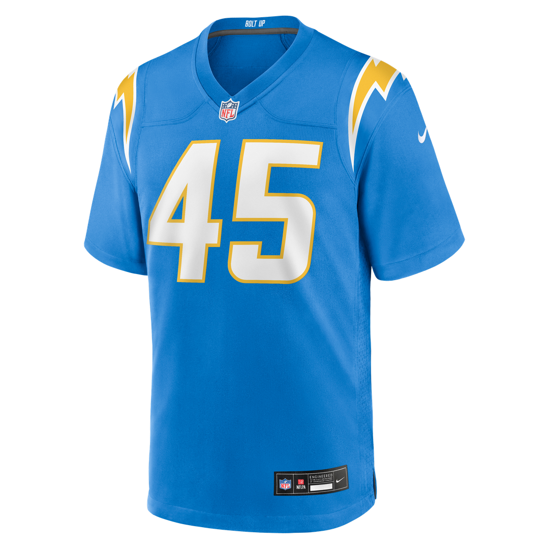 Los Angeles Chargers Tuli Tuipulotu Nike Team Game Jersey - Powder Blue