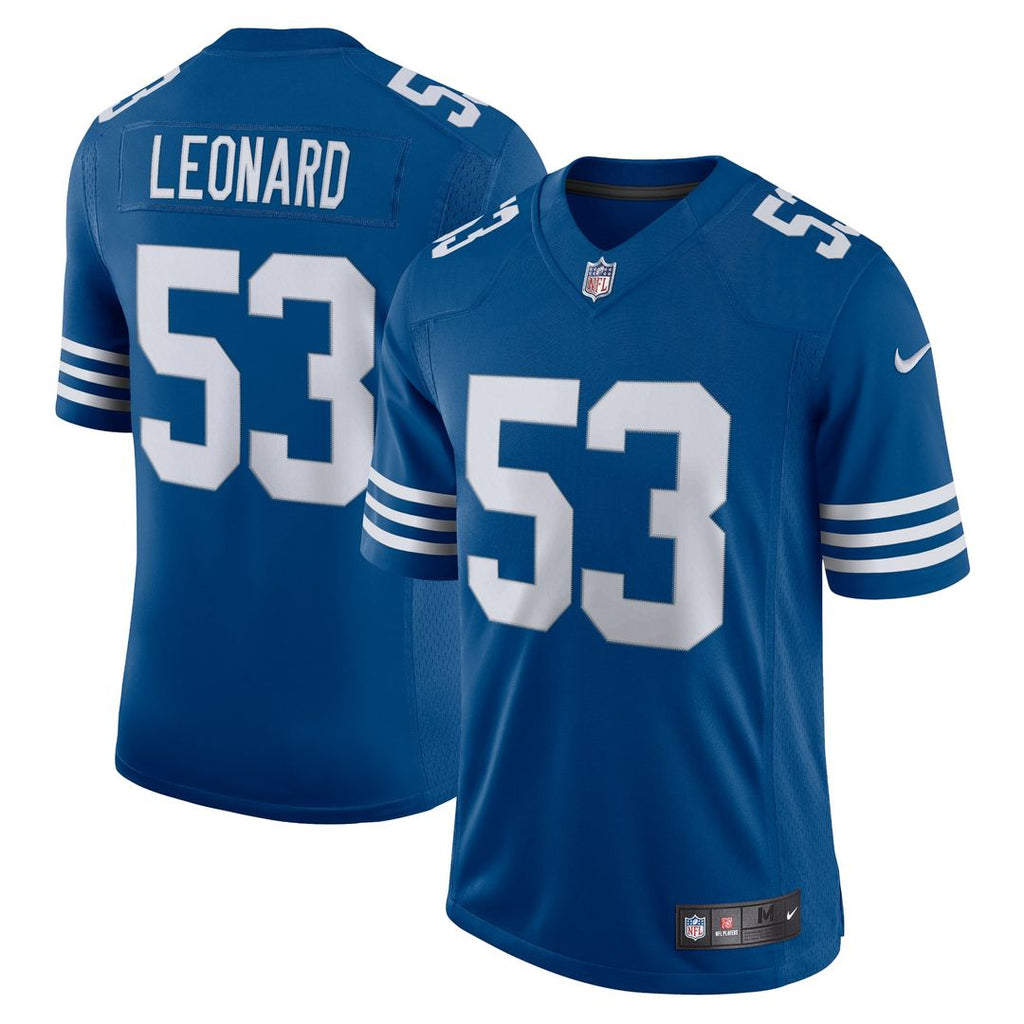 Indianapolis Colts Darius Leonard Nike Alternate Vapor Limited Jersey - Royal