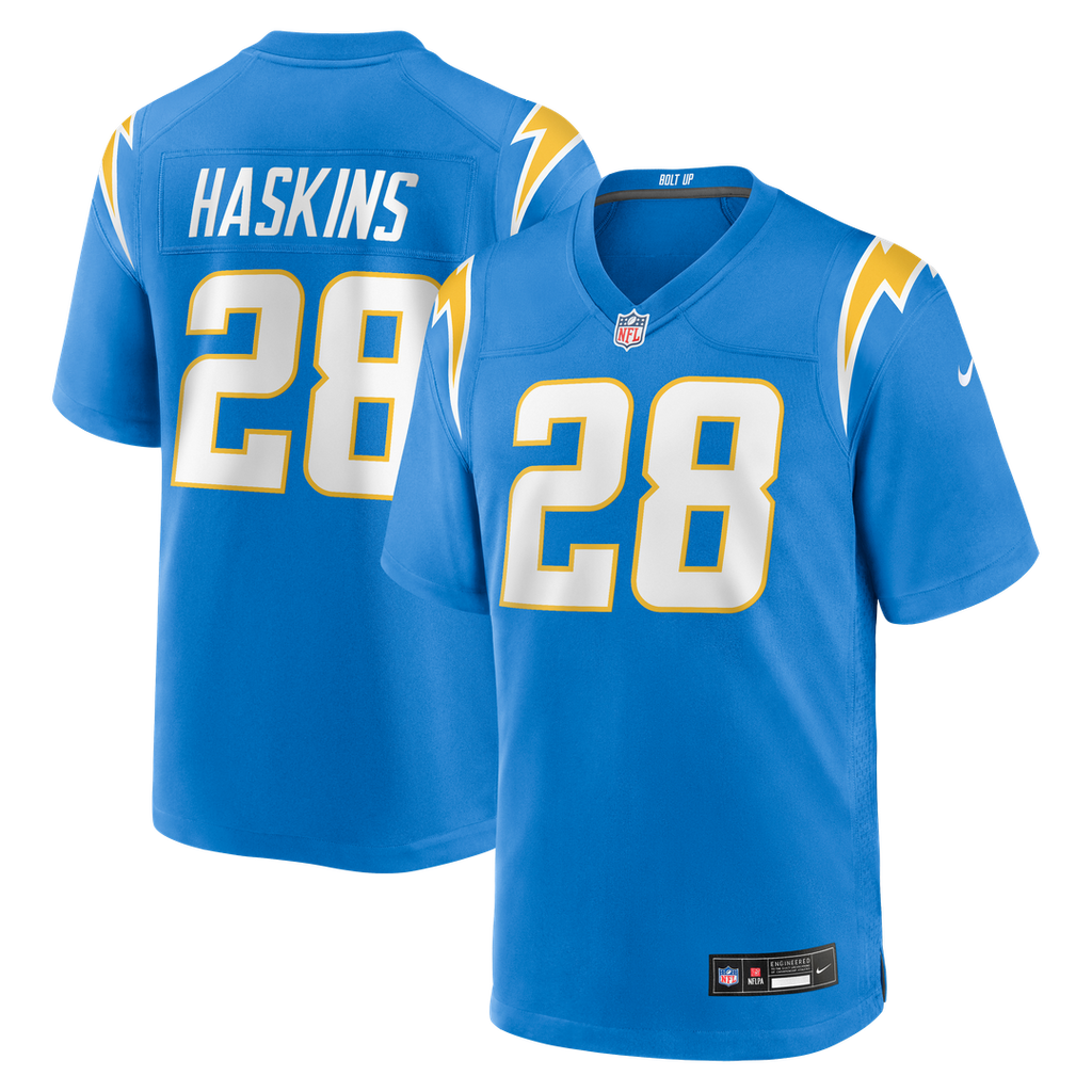 Los Angeles Chargers Hassan Haskins Nike Team Game Jersey - Powder Blue