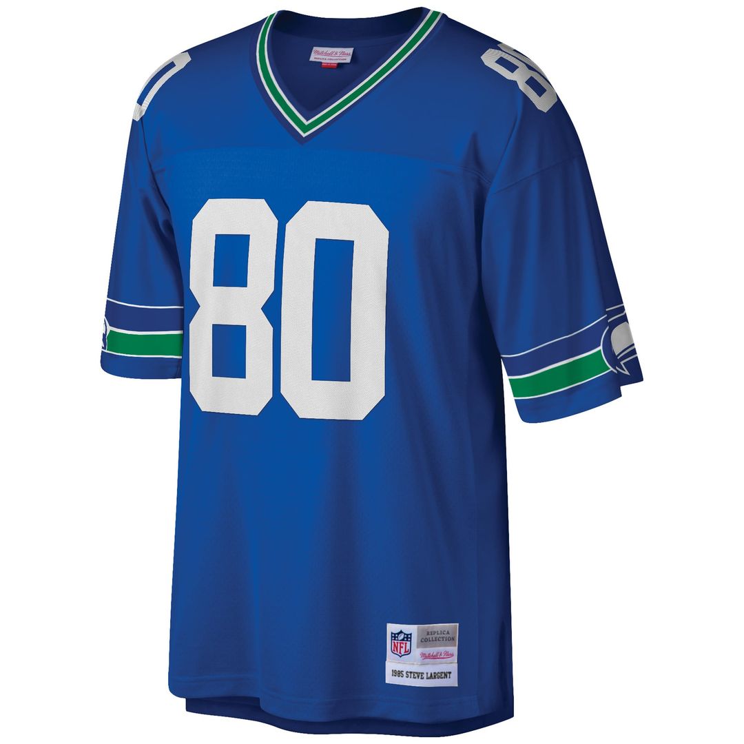 Seattle Seahawks Steve Largent Mitchell & Ness Big & Tall 1985 Retired Player Replica Jersey - Royal