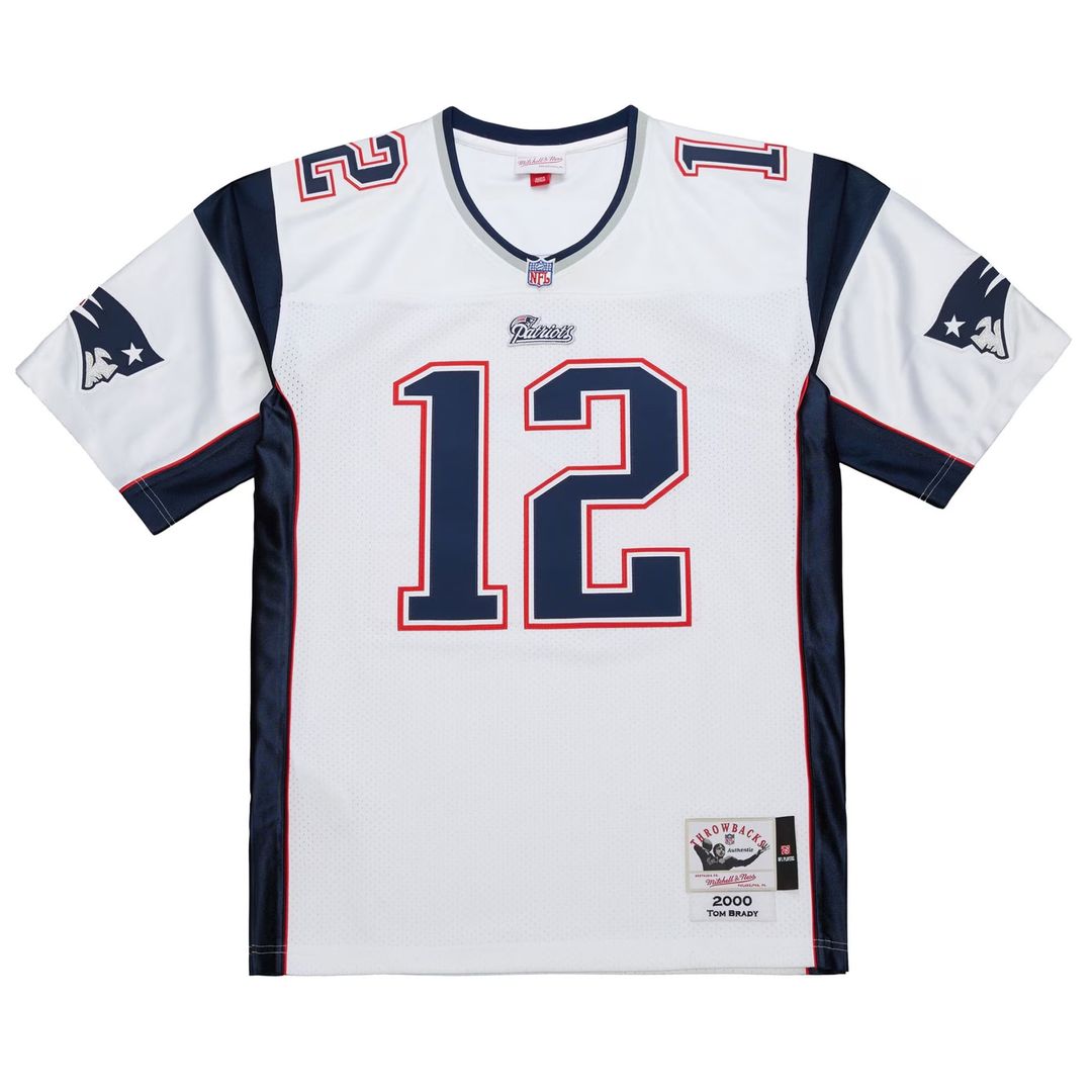 New England Patriots Tom Brady Mitchell & Ness 2000 Big & Tall Legacy Replica Jersey - White