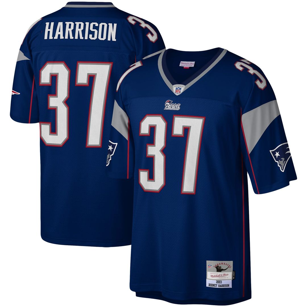 New England Patriots Rodney Harrison Mitchell & Ness Legacy Replica Jersey - Navy