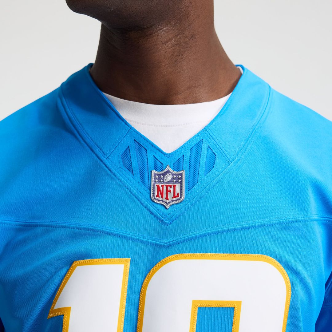 Los Angeles Chargers Justin Herbert Nike Alternate Super Chargers Vapor F.U.S.E. Stitched Limited Jersey - Navy