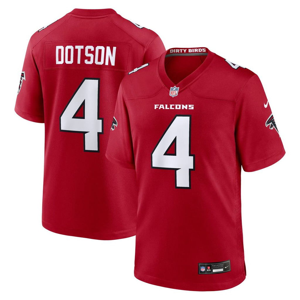 Atlanta Falcons Jahan Dotson Nike Team Game Jersey - Red