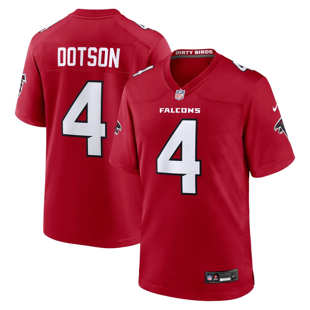 Atlanta Falcons Jahan Dotson Nike Team Game Jersey - Red