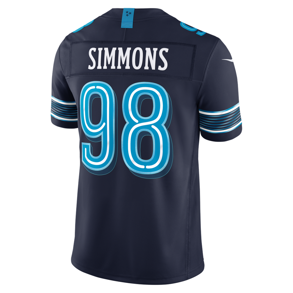 Tennessee Titans Jeffery Simmons Nike 2026 Rivalries Collection Stitched Limited Jersey - Navy