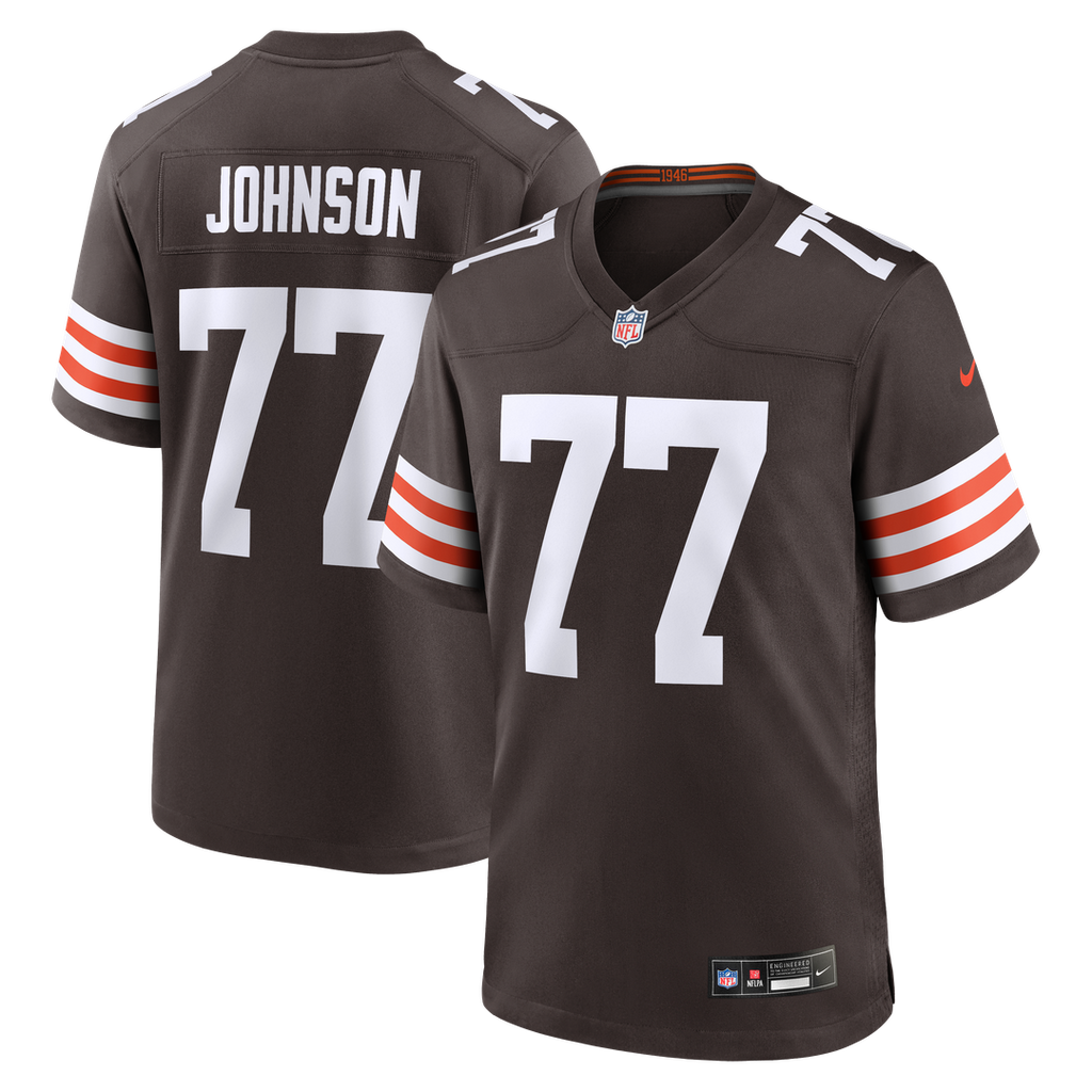 Cleveland Browns Zion Johnson Nike Team Game Jersey - Brown