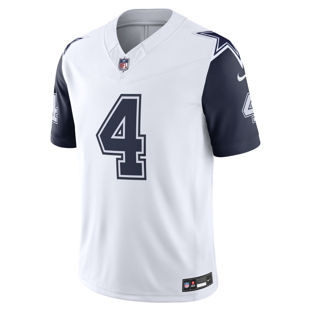 Dallas Cowboys Dak Prescott Nike Alternate Vapor F.U.S.E. Stitched Limited Jersey - White