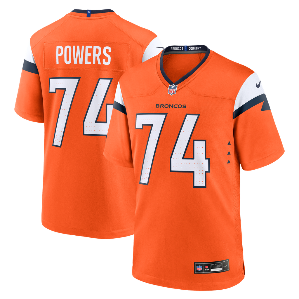 Denver Broncos Ben Powers Nike Team Game Jersey - Orange