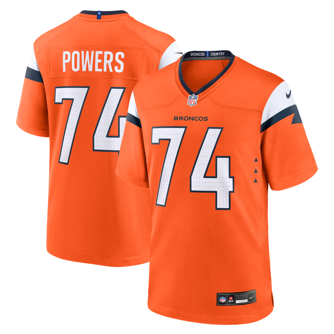 Denver Broncos Ben Powers Nike Team Game Jersey - Orange