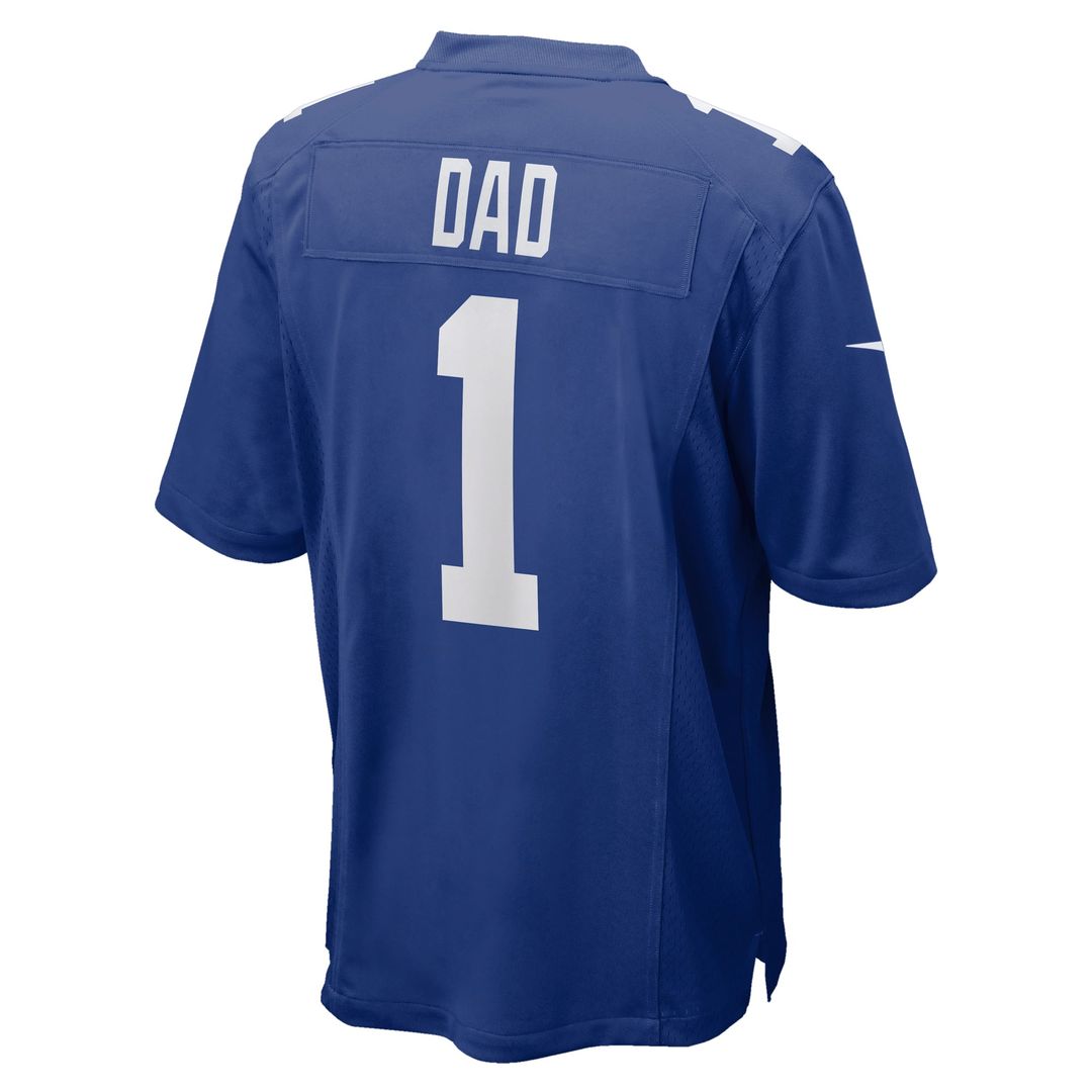 New York Giants Number 1 Dad Nike Game Jersey - Royal