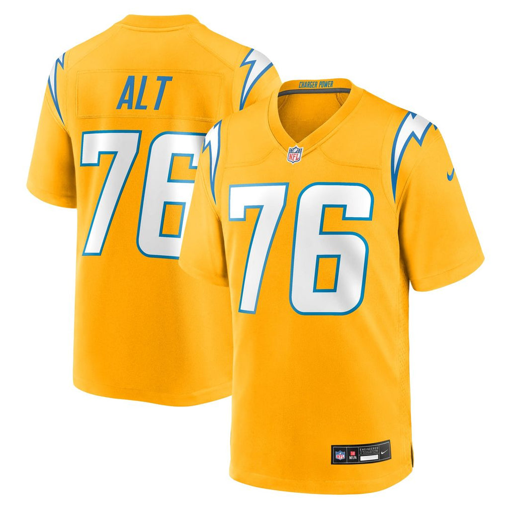 Los Angeles Chargers Joe Alt Nike Alternate Charger Power Game Player Jersey - Gold