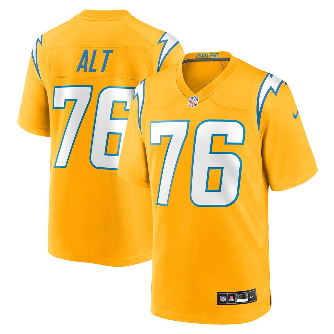 Los Angeles Chargers Joe Alt Nike Alternate Charger Power Game Player Jersey - Gold