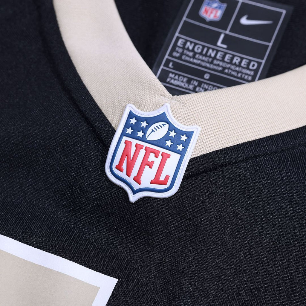 New Orleans Saints Bob Pollard Nike Game Retired Player Jersey - Black