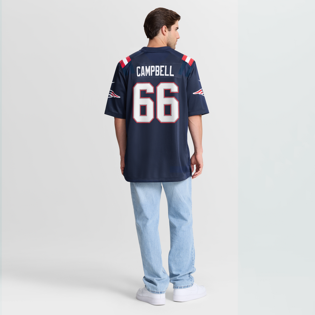 New England Patriots Will Campbell Nike Team Game Jersey - Navy