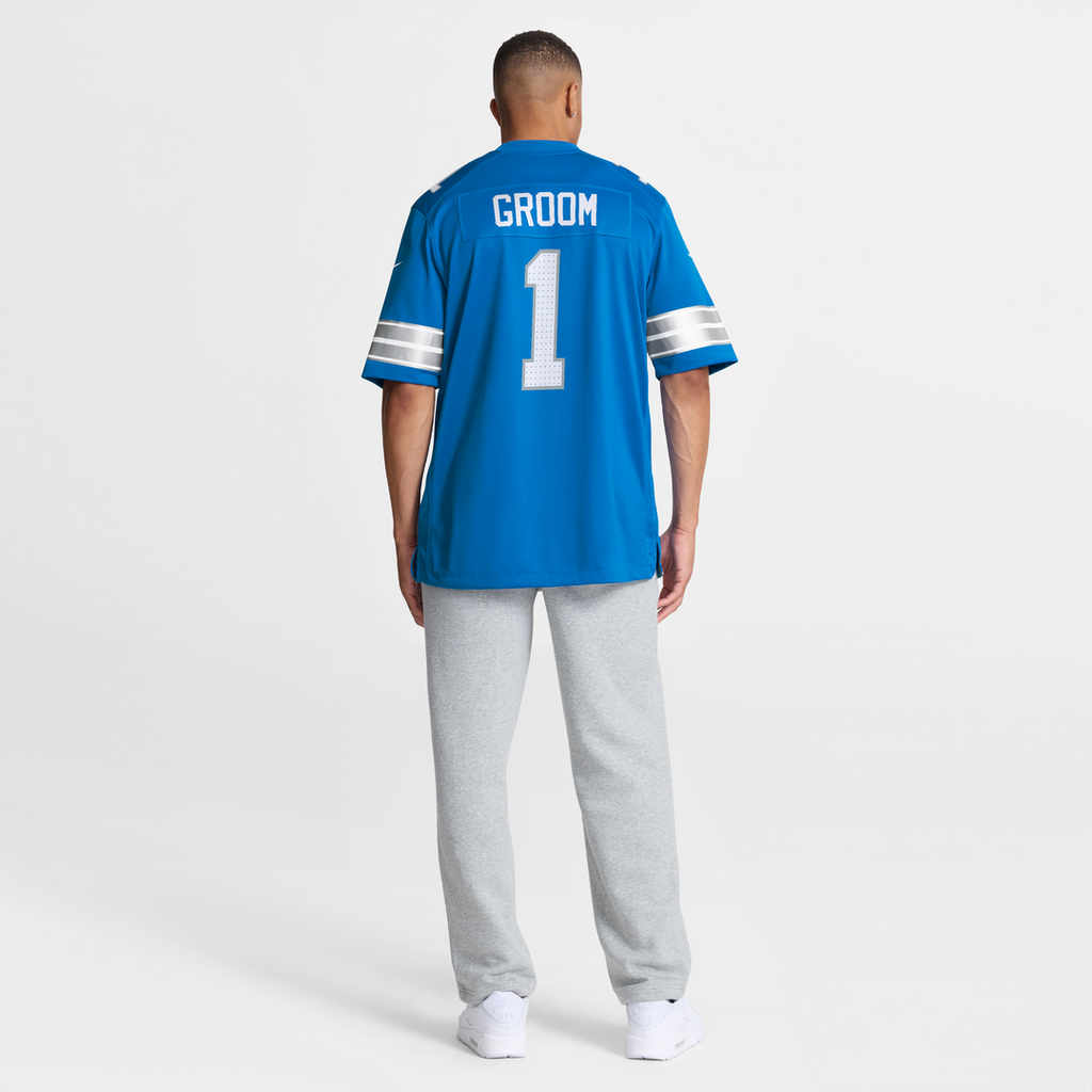 Detroit Lions Number 1 Groom Nike Game Jersey - Blue