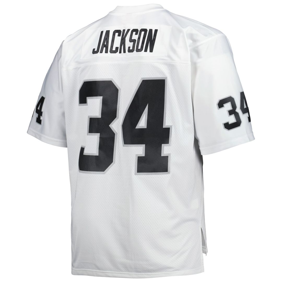 Las Vegas Raiders Bo Jackson Mitchell & Ness Big & Tall 1988 Retired Player Replica Jersey - Black