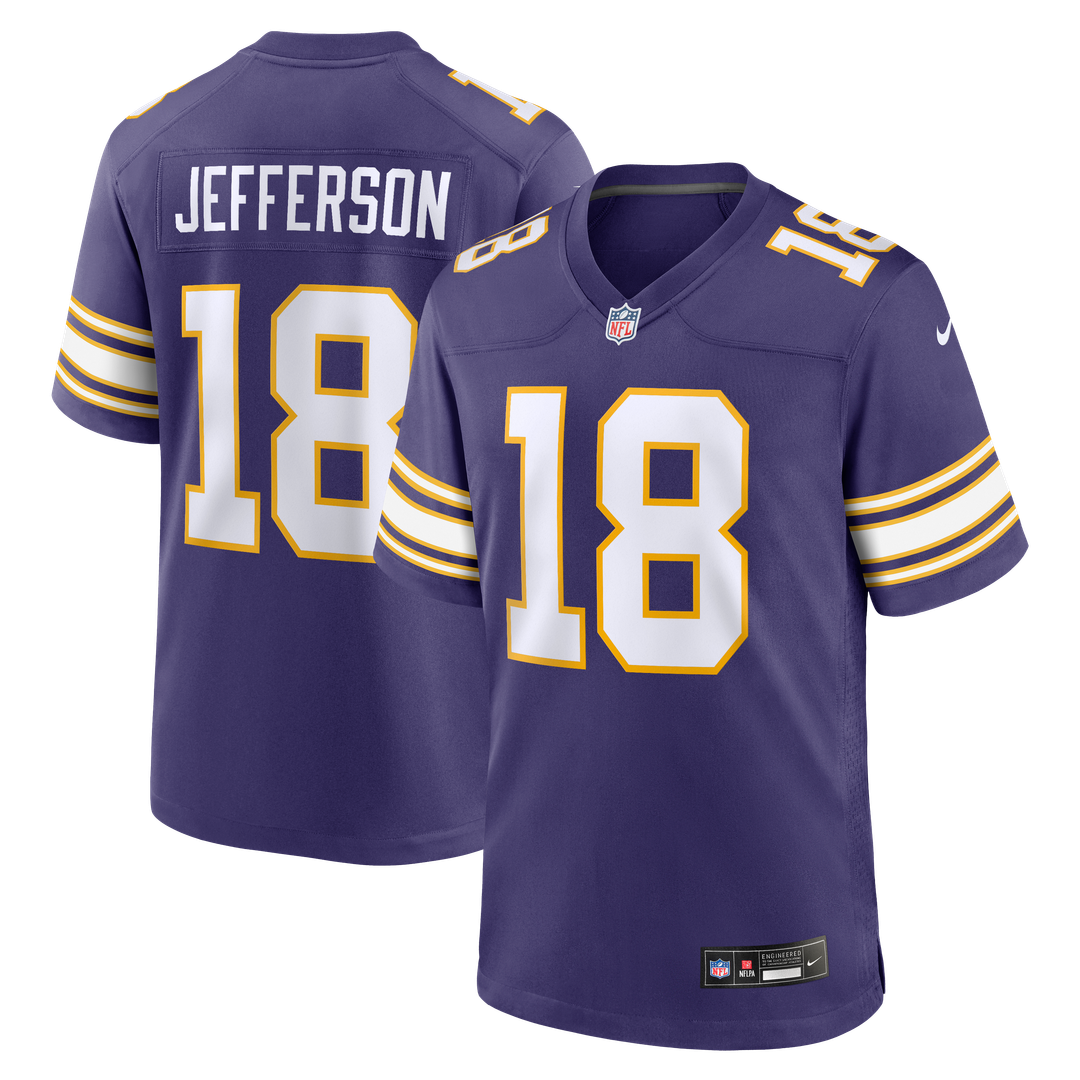 Minnesota Vikings Justin Jefferson Nike Classic Player Game Jersey - Purple