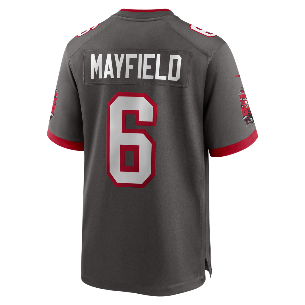 Tampa Bay Buccaneers Baker Mayfield Nike Alternate Game Player Jersey - Pewter