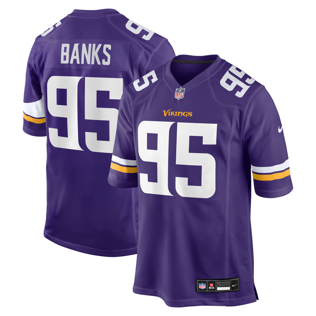 Minnesota Vikings Caleb Banks Nike Team Game Jersey - Purple