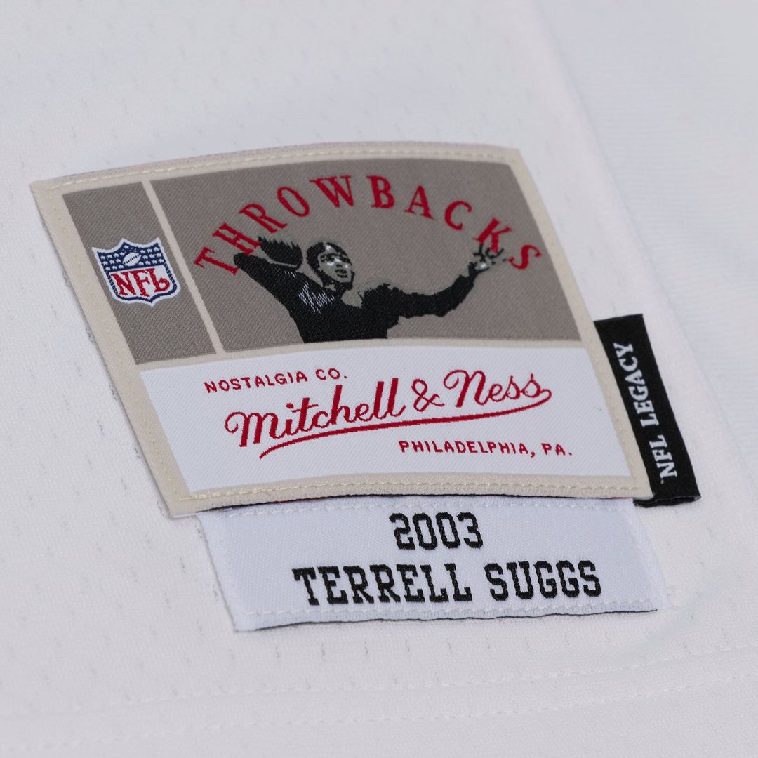 Baltimore Ravens Terrell Suggs Mitchell & Ness 2003 Legacy Replica Player Jersey - White