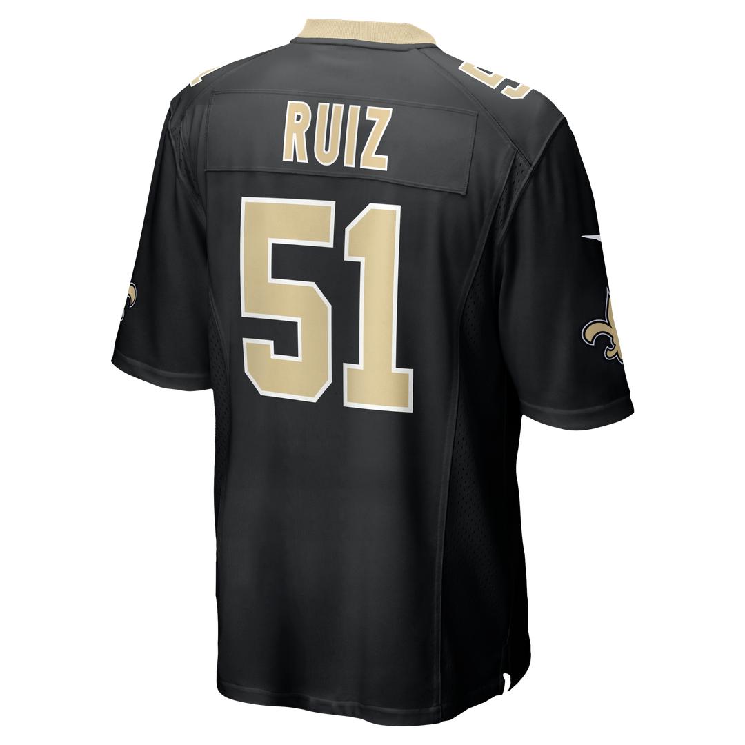 New Orleans Saints Cesar Ruiz Nike Game Jersey - Black