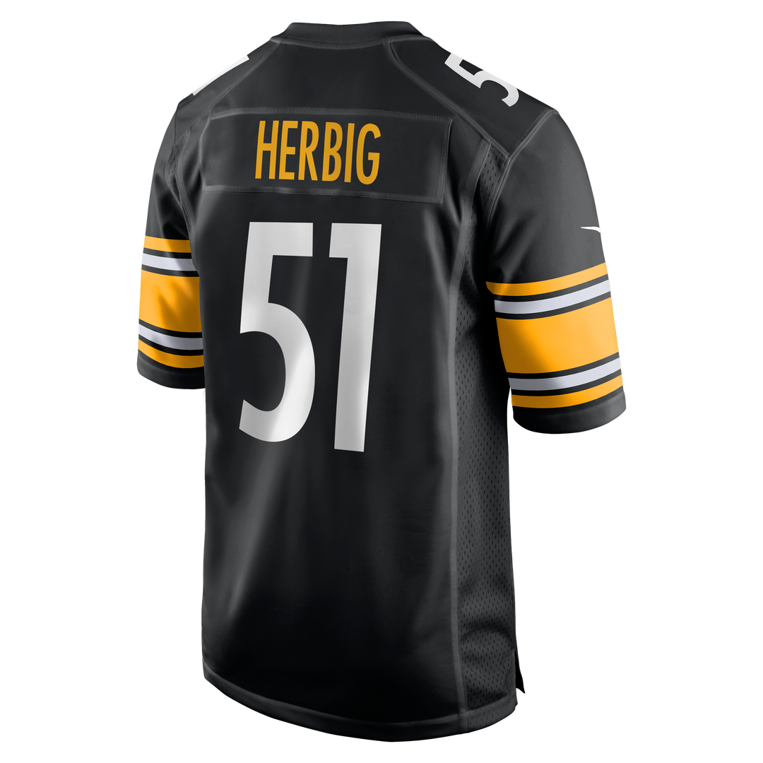 Pittsburgh Steelers Nick Herbig Nike Game Jersey - Black