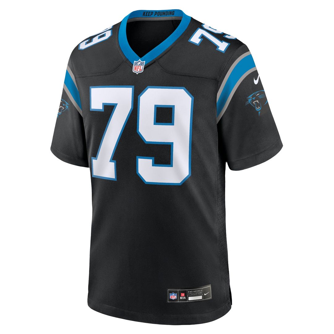Carolina Panthers Ikem Ekwonu Nike Game Jersey - Black