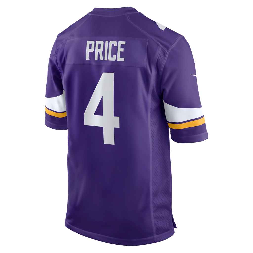Minnesota Vikings Myles Price Nike Team Game Jersey - Purple