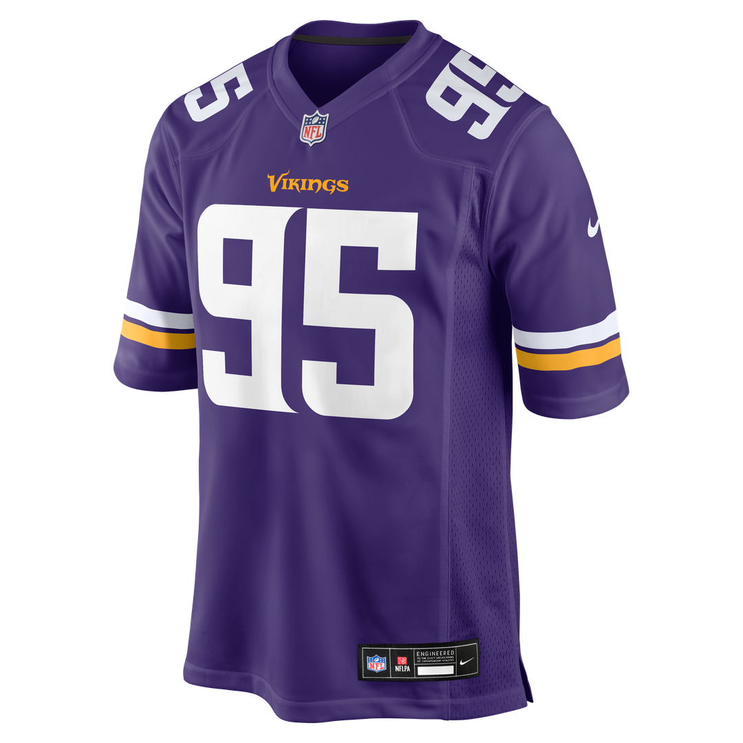 Minnesota Vikings Caleb Banks Nike Team Game Jersey - Purple