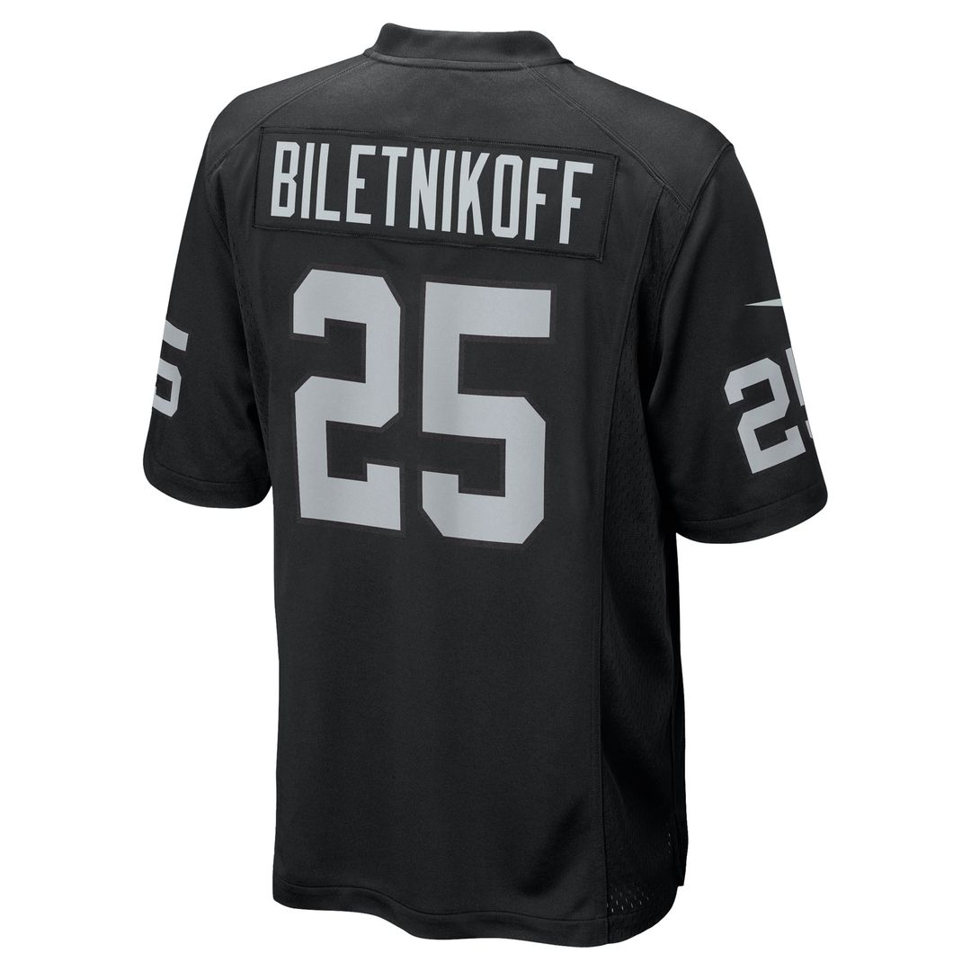 Las Vegas Raiders Fred Biletnikoff Nike Game Retired Player Jersey - Black