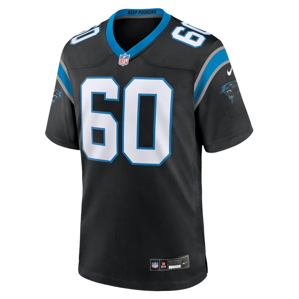 Carolina Panthers Nick Samac Nike Team Game Jersey - Black