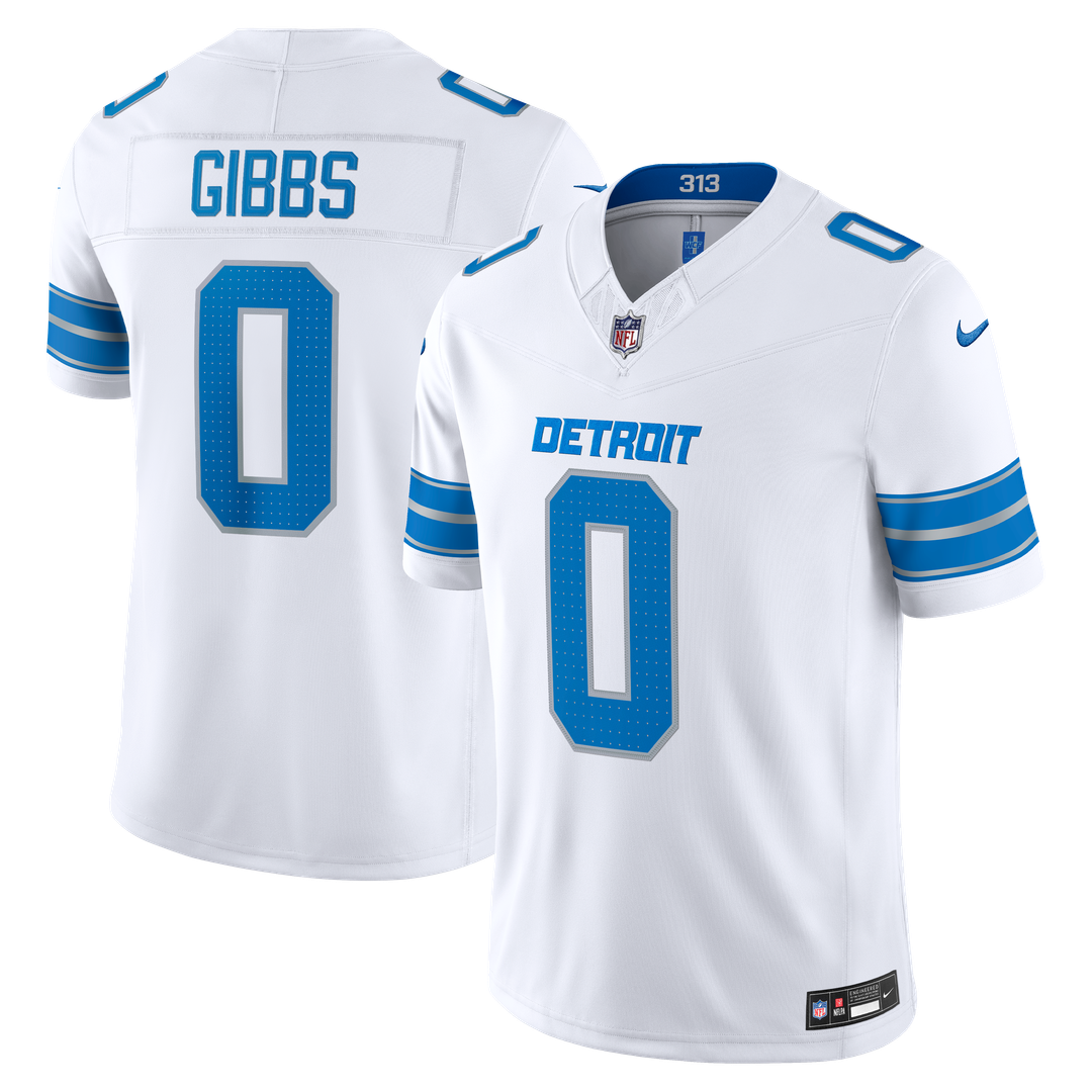 Detroit Lions Jahmyr Gibbs Nike Vapor F.U.S.E. Stitched Limited Jersey - White
