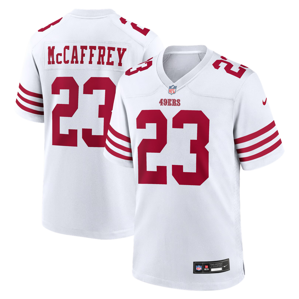 San Francisco 49ers Christian McCaffrey Nike Game Player Jersey - White