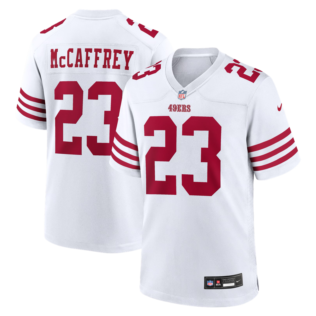 San Francisco 49ers Christian McCaffrey Nike Game Player Jersey - White