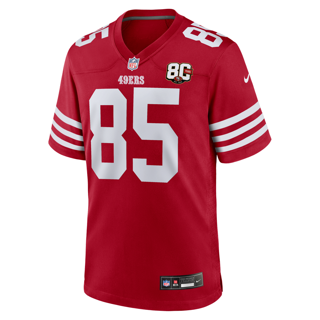 San Francisco 49ers George Kittle Nike 80th Anniversary Game Jersey - White