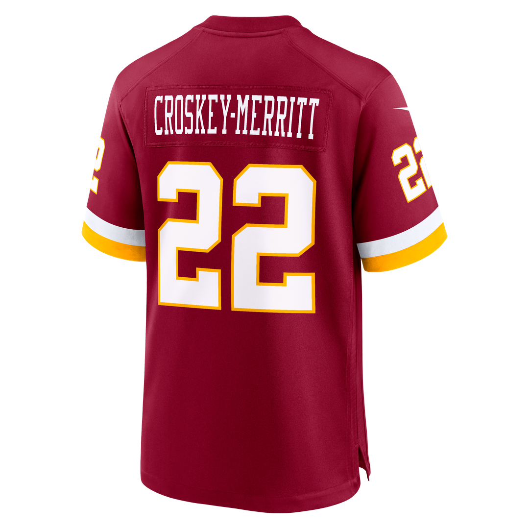 Washington Commanders Jacory Croskey-Merritt Nike Hail Raiser Alternate Game Jersey - Black