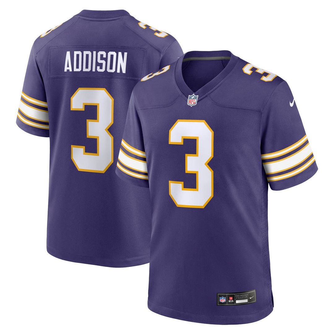 Minnesota Vikings Jordan Addison Nike Alternate Game Jersey - Purple
