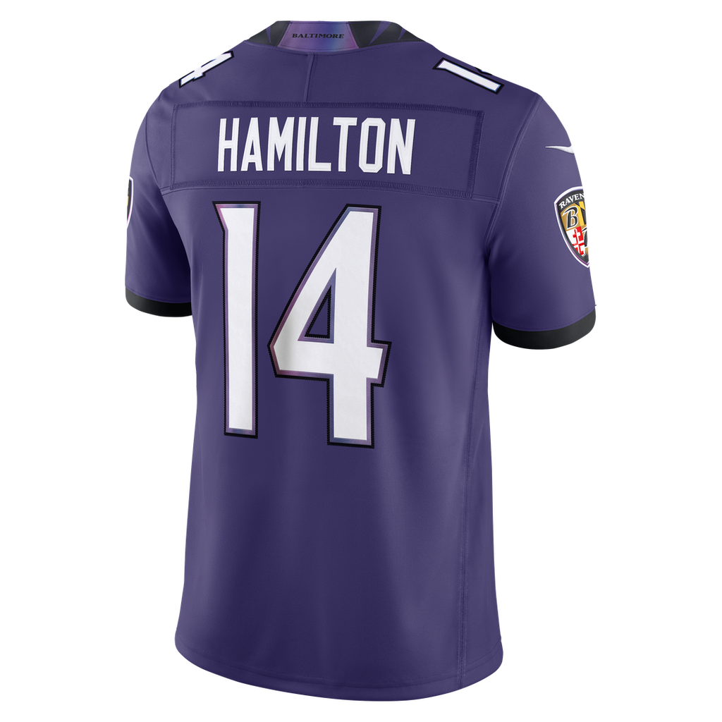 Baltimore Ravens Kyle Hamilton Nike Team Vapor F.U.S.E. Stitched Limited Jersey - Purple
