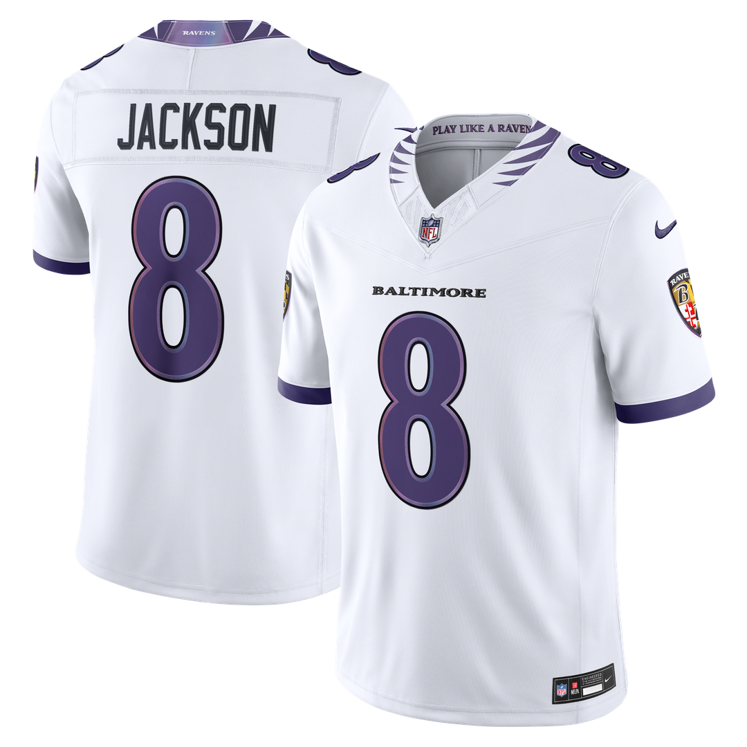 Baltimore Ravens Lamar Jackson Nike Vapor F.U.S.E. Stitched Limited Jersey - White