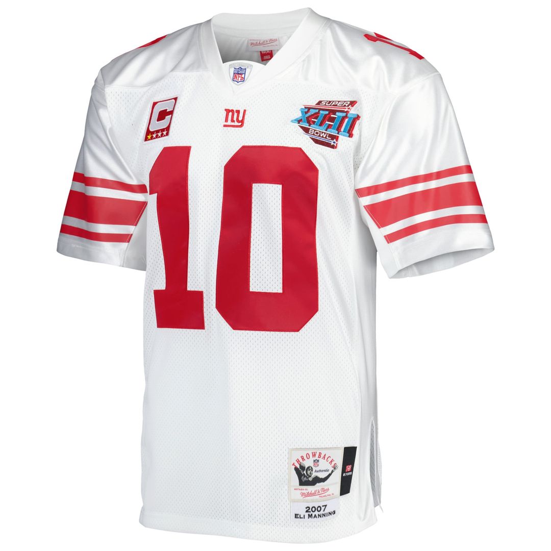 New York Giants 2007 Eli Manning Mitchell & Ness Authentic Throwback Retired Player Jersey - White