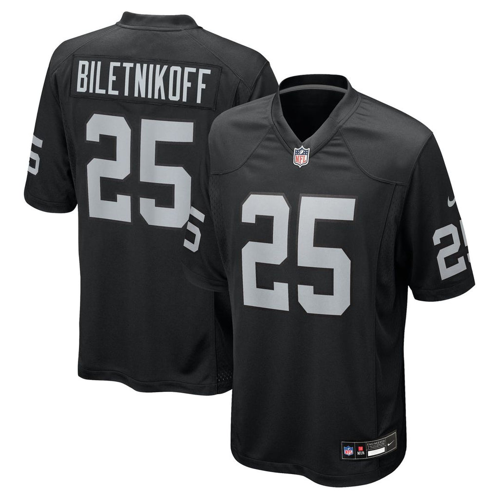Las Vegas Raiders Fred Biletnikoff Nike Game Retired Player Jersey - Black