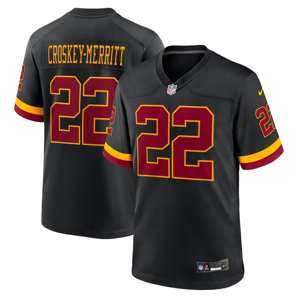 Washington Commanders Jacory Croskey-Merritt Nike Hail Raiser Alternate Game Jersey - Black
