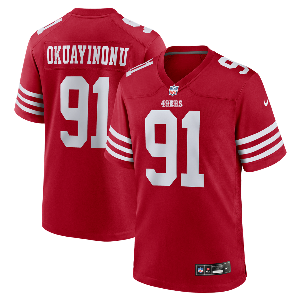 San Francisco 49ers Sam Okuayinonu Nike Team Game Jersey - Scarlet