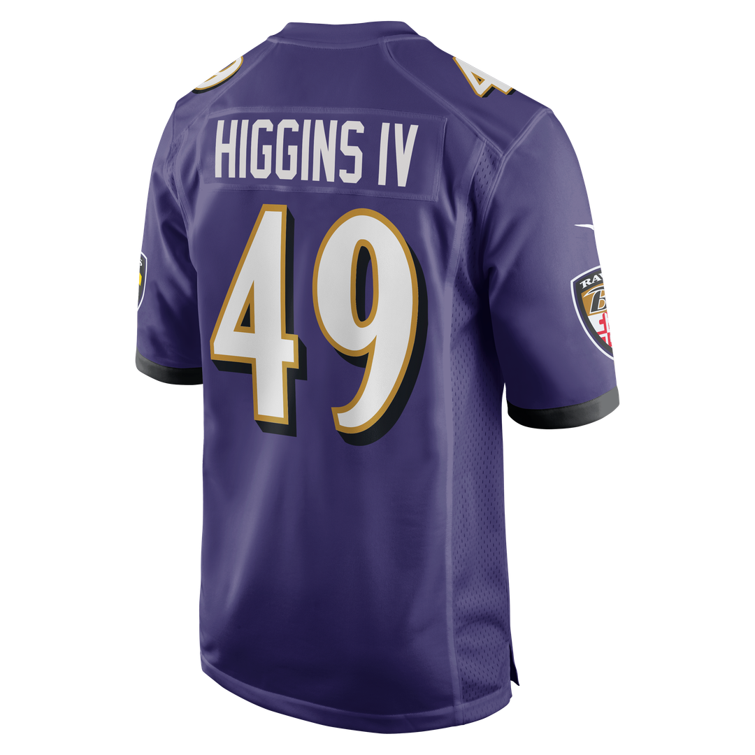Baltimore Ravens Jay Higgins IV Nike Team Game Jersey - Purple