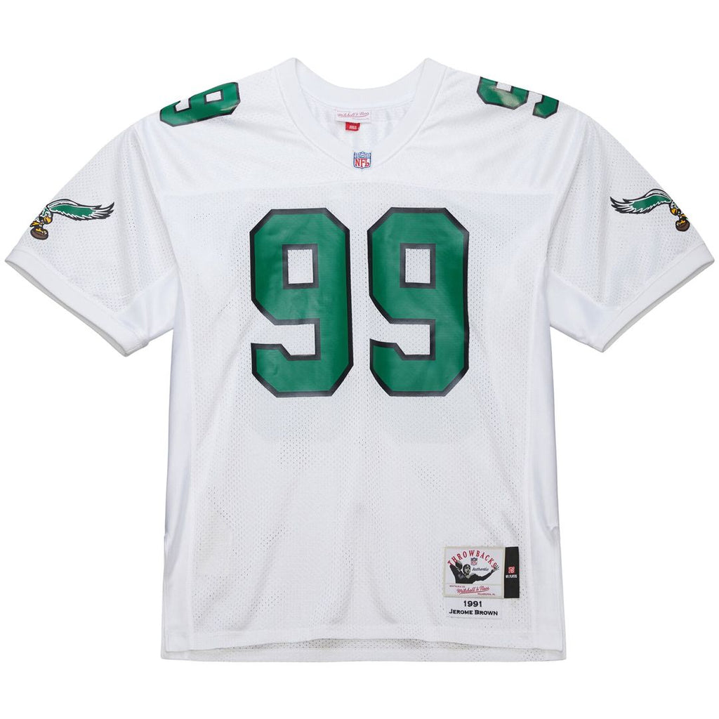 Philadelphia Eagles Jerome Brown Mitchell & Ness 1991 Authentic Throwback Retired Player Jersey - White