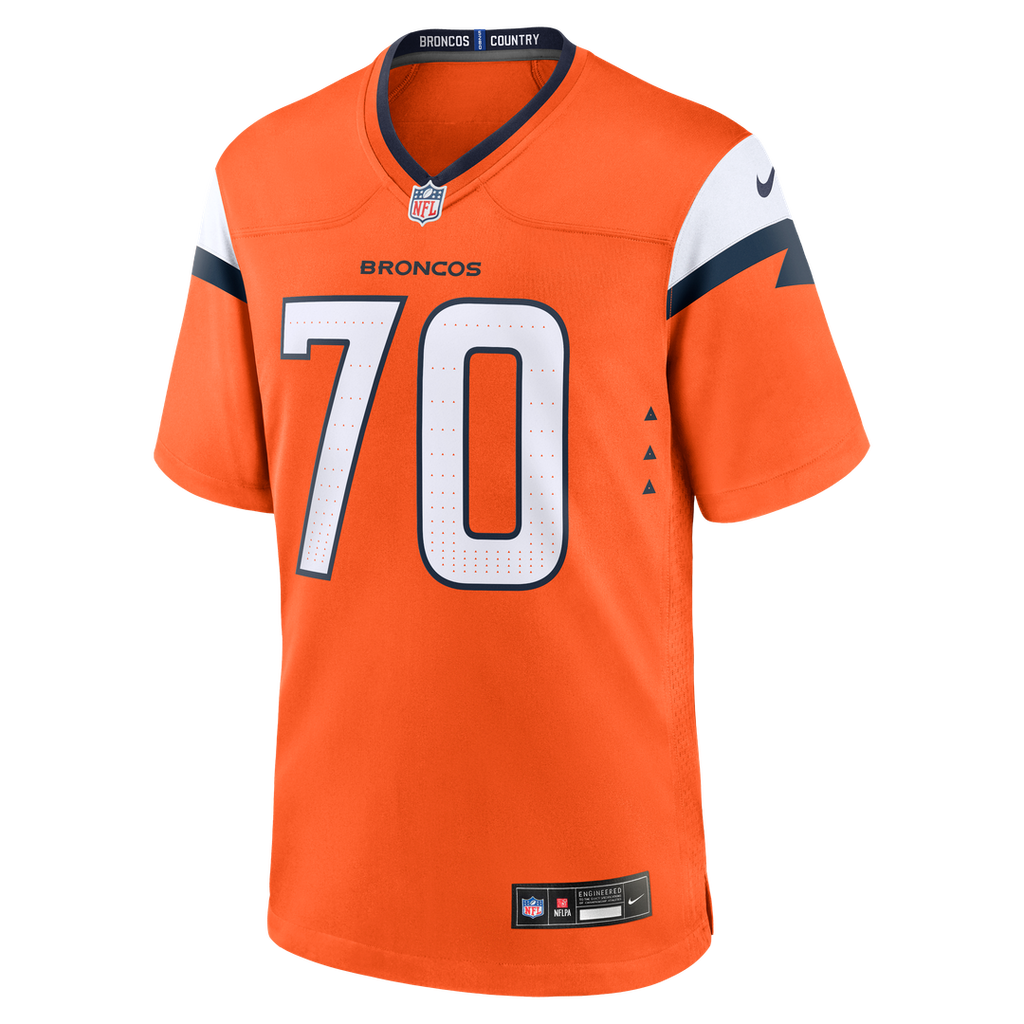 Denver Broncos Marques Cox Nike Team Game Jersey - Orange