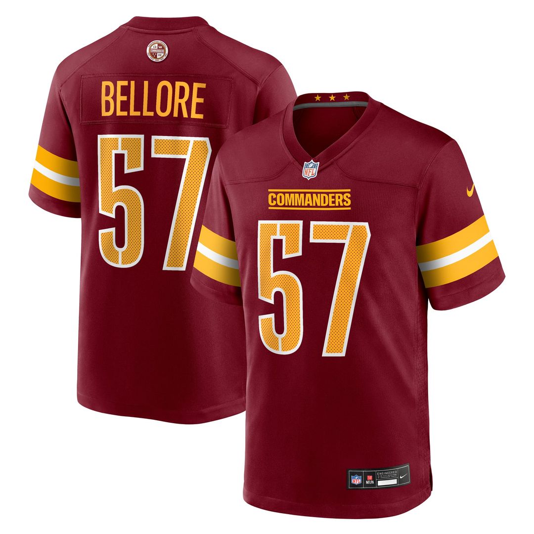 Washington Commanders Nick Bellore Nike Team Game Jersey - Burgundy
